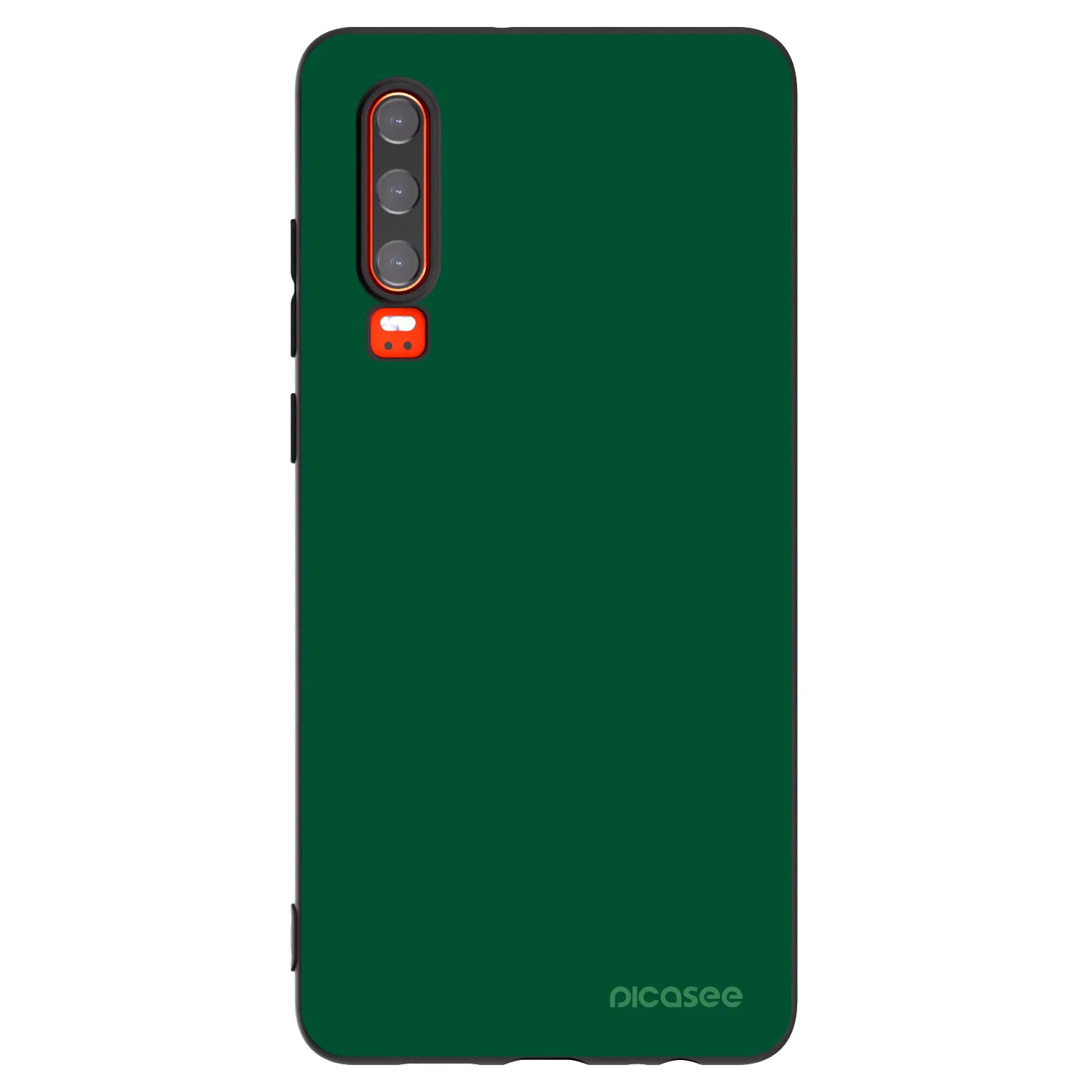 Picasee Μαύρη θήκη σιλικόνης για Huawei P30 - Green Gleam