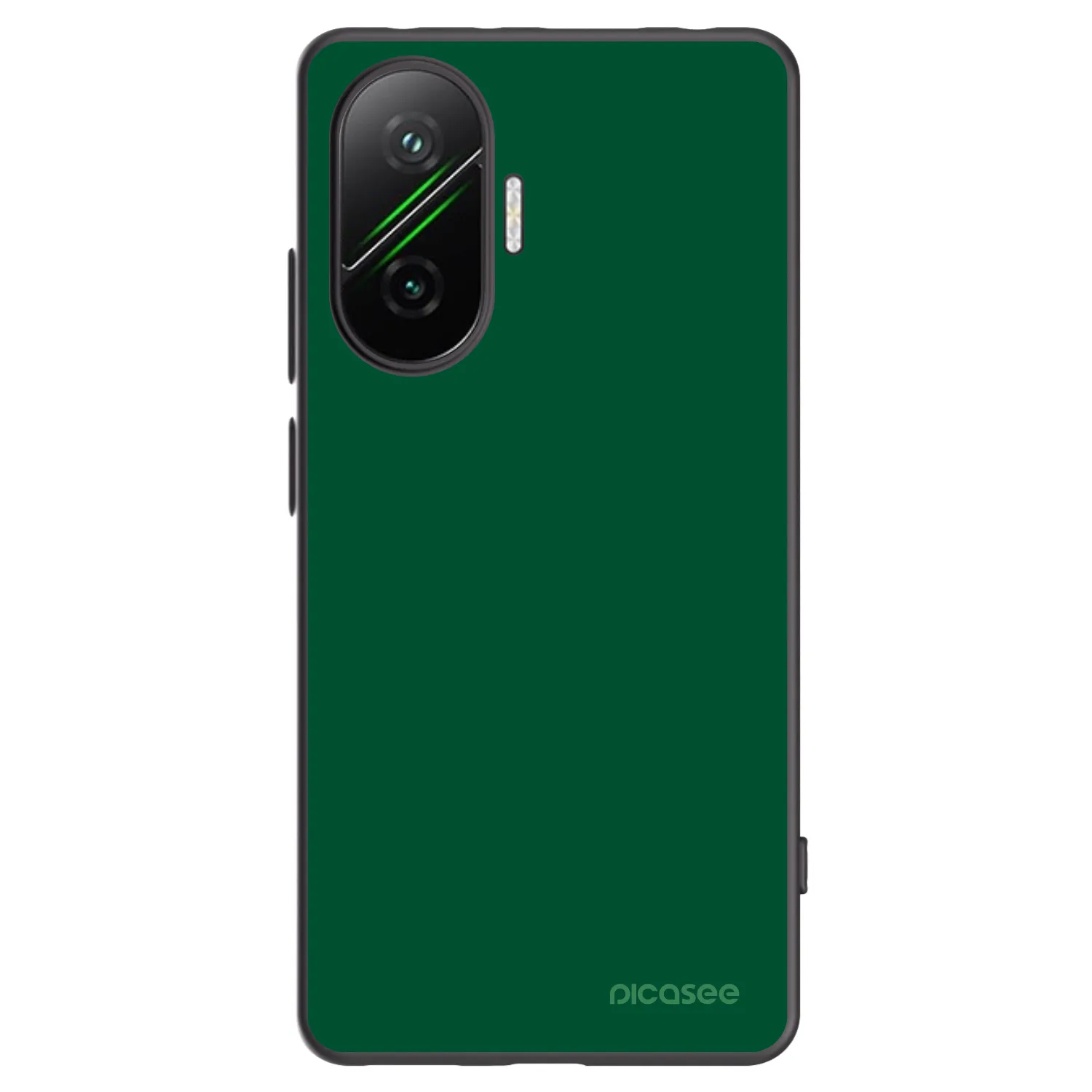 Picasee Μαύρη θήκη σιλικόνης για Xiaomi Poco F7 5G - Green Gleam