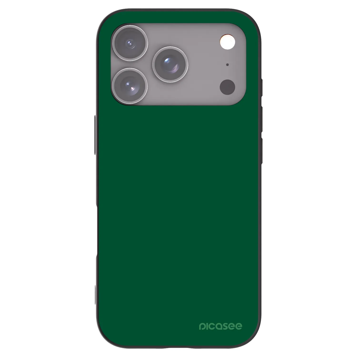 Picasee Μαύρη θήκη σιλικόνης για Apple iPhone 17 Pro - Green Gleam