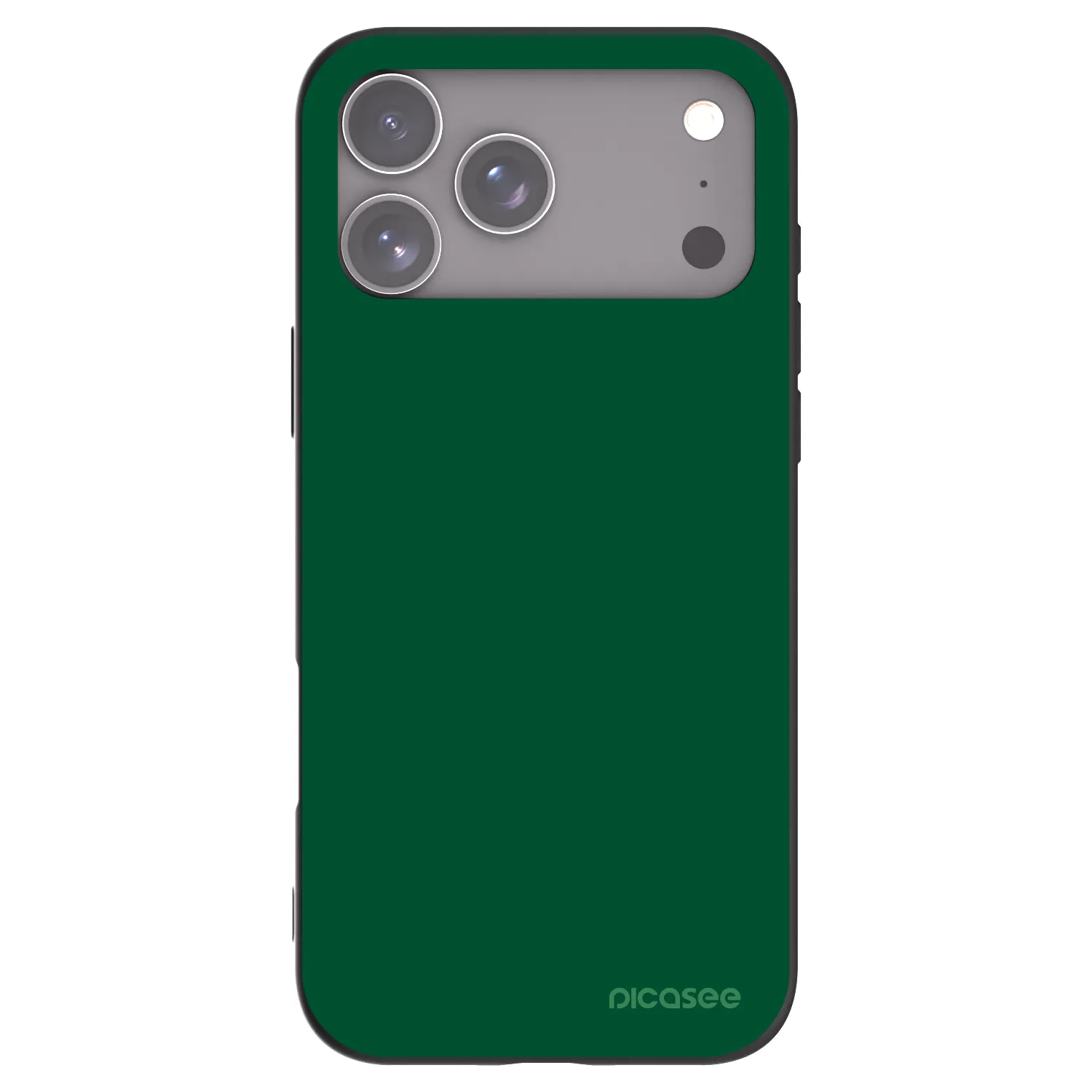 Picasee Μαύρη θήκη σιλικόνης για Apple iPhone 17 Pro Max - Green Gleam