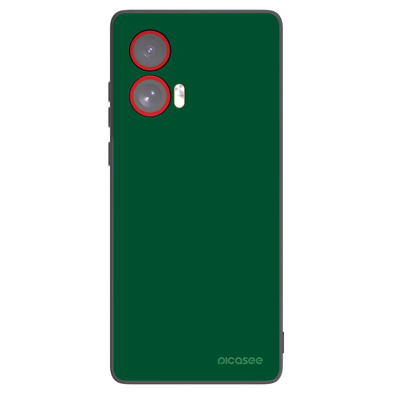 Picasee Μαύρη θήκη σιλικόνης για Motorola Edge 50 Fusion - Green Gleam