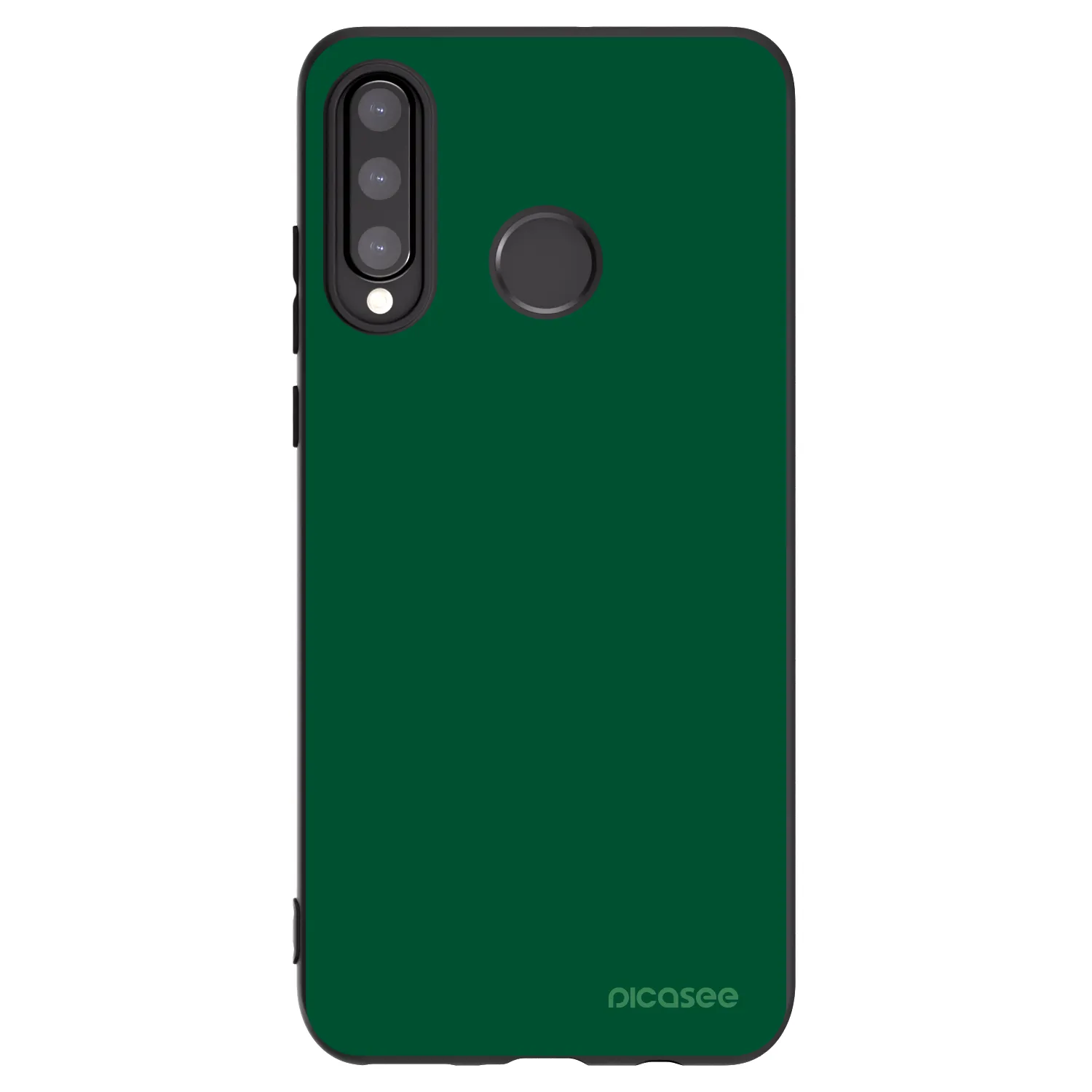Picasee Μαύρη θήκη σιλικόνης για Huawei P30 Lite - Green Gleam