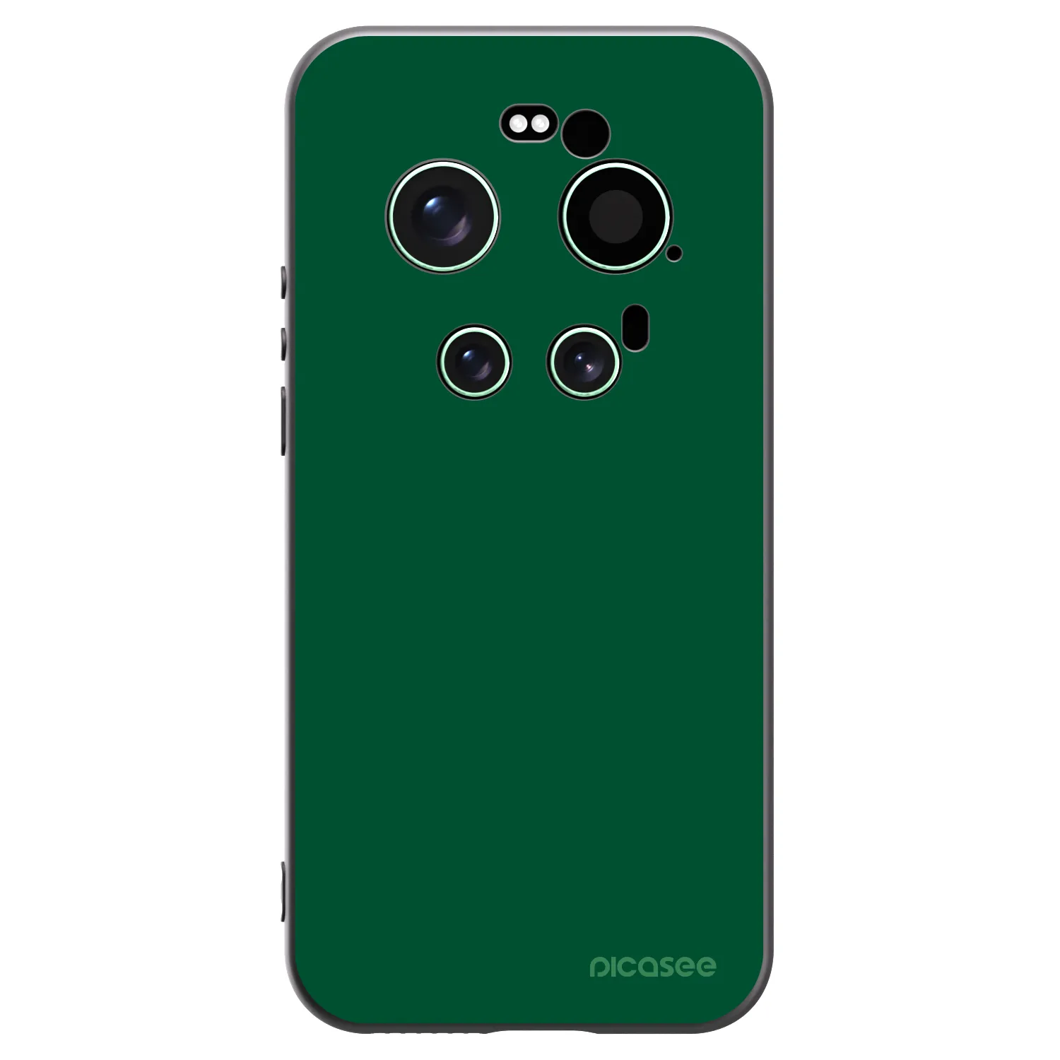 Picasee Μαύρη θήκη σιλικόνης για Xiaomi 17 Ultra - Green Gleam