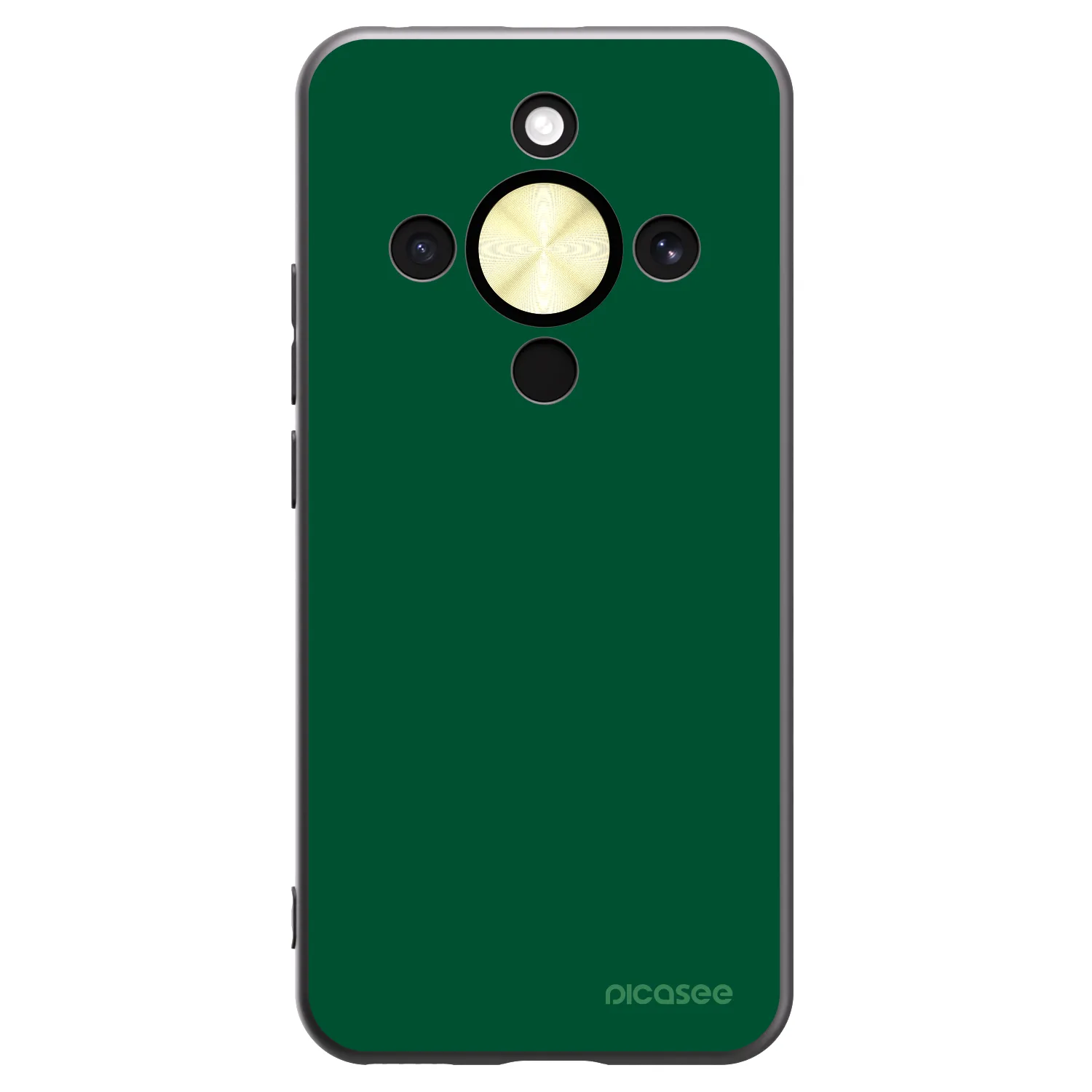 Picasee Μαύρη θήκη σιλικόνης για Honor Magic8 Lite 5G - Green Gleam