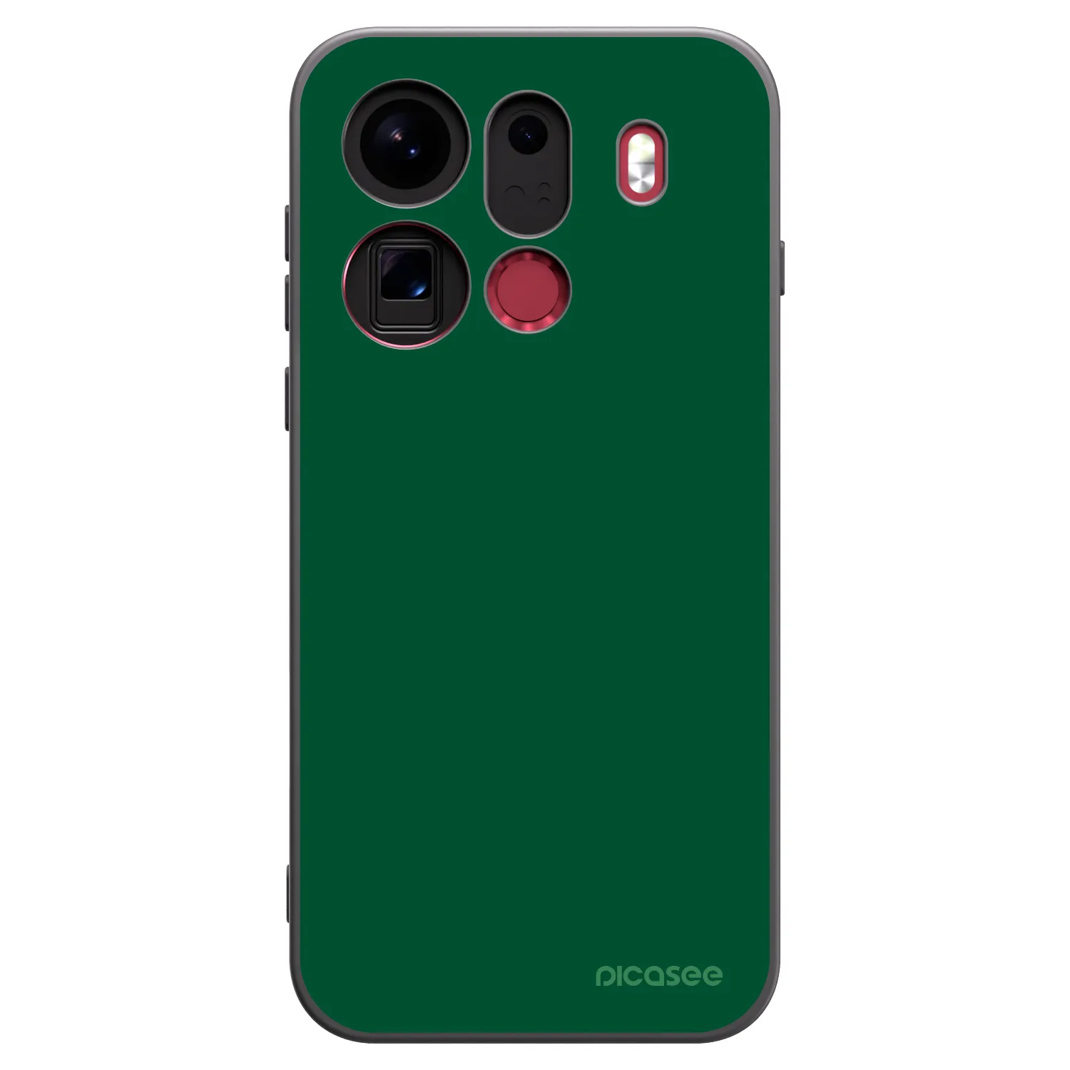 Picasee Μαύρη θήκη σιλικόνης για OPPO Find X9 Pro - Green Gleam