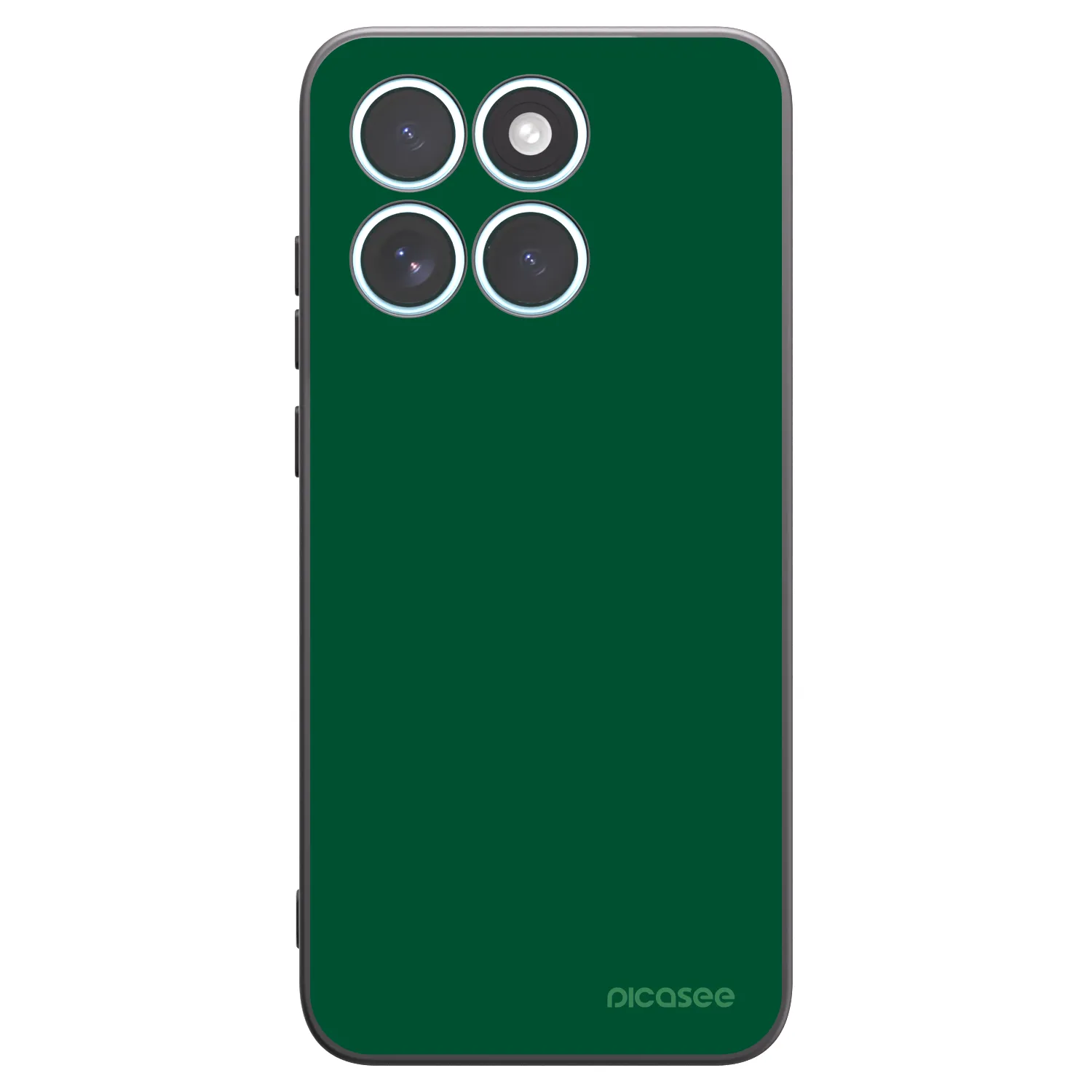 Picasee Μαύρη θήκη σιλικόνης για Motorola Edge 70 Fusion - Green Gleam