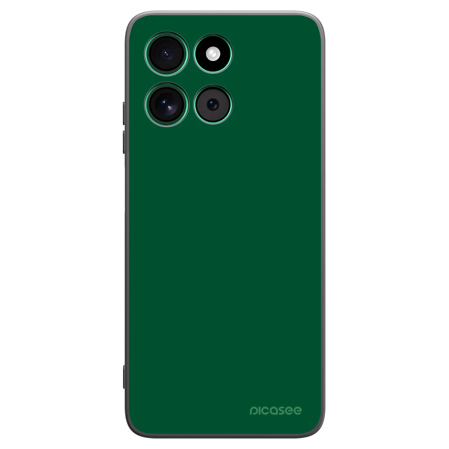 Picasee Μαύρη θήκη σιλικόνης για Motorola Moto G57 Power - Green Gleam