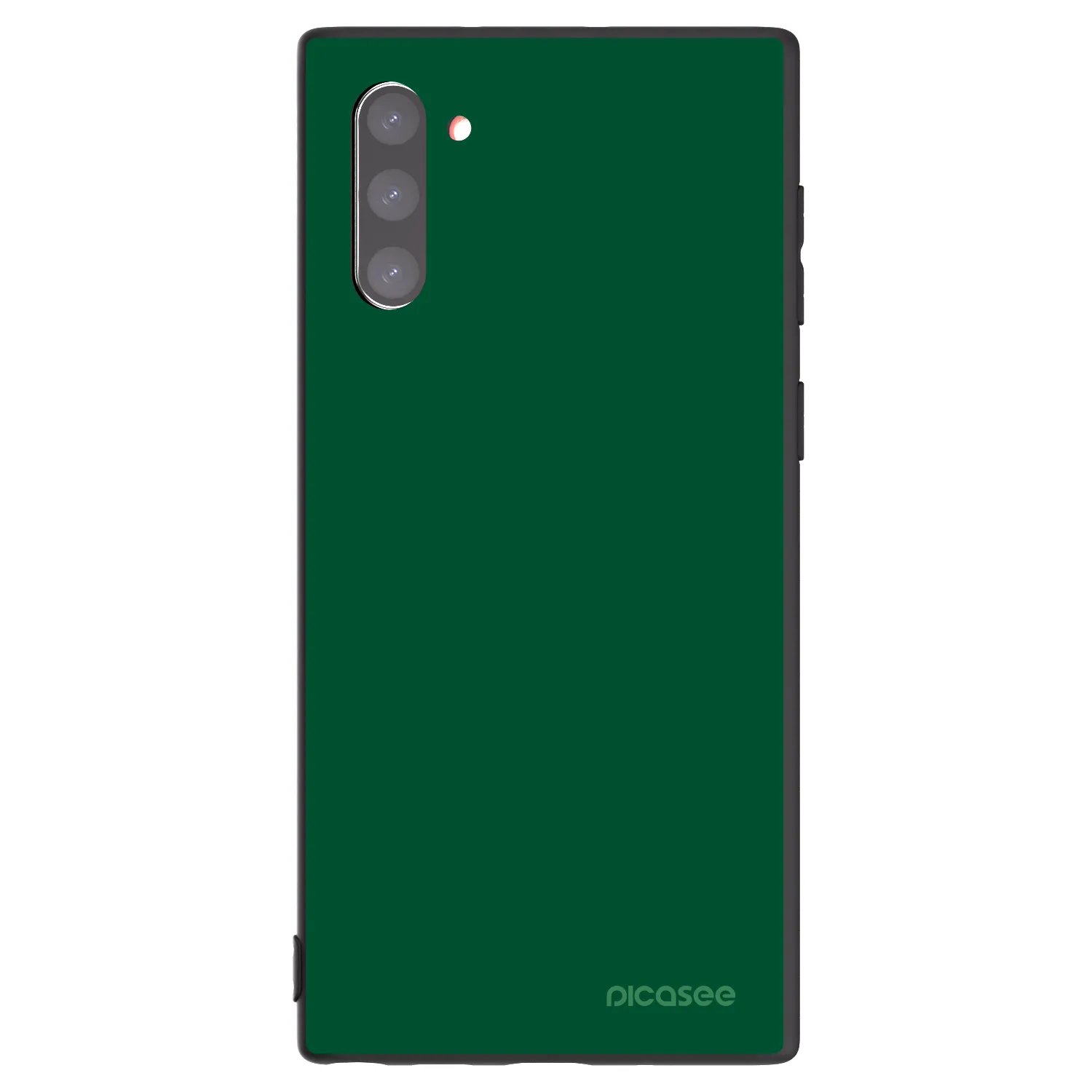 Picasee Μαύρη θήκη σιλικόνης για Samsung Galaxy Note 10 N970F - Green Gleam