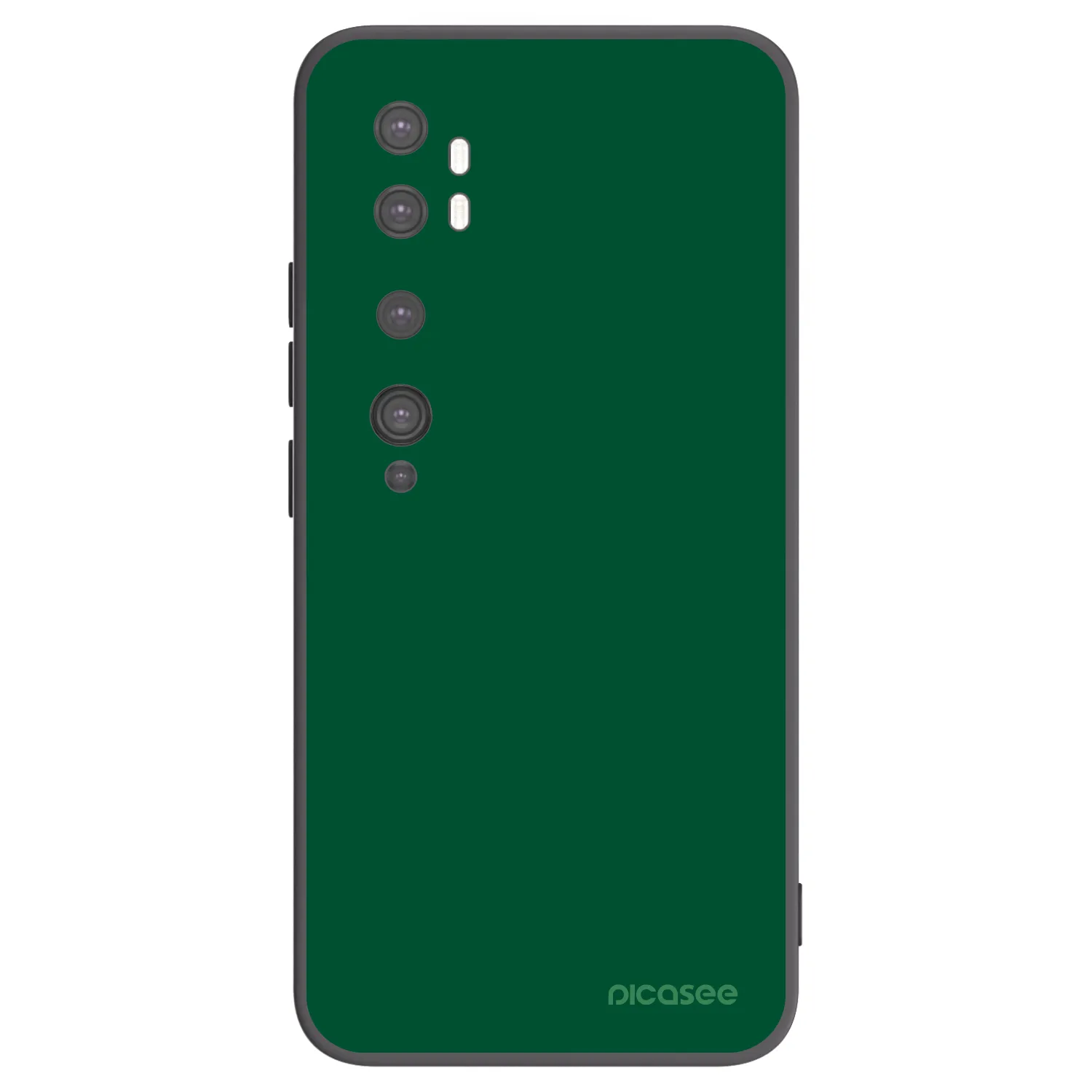 Picasee Μαύρη θήκη σιλικόνης για Xiaomi Mi Note 10 (Pro) - Green Gleam