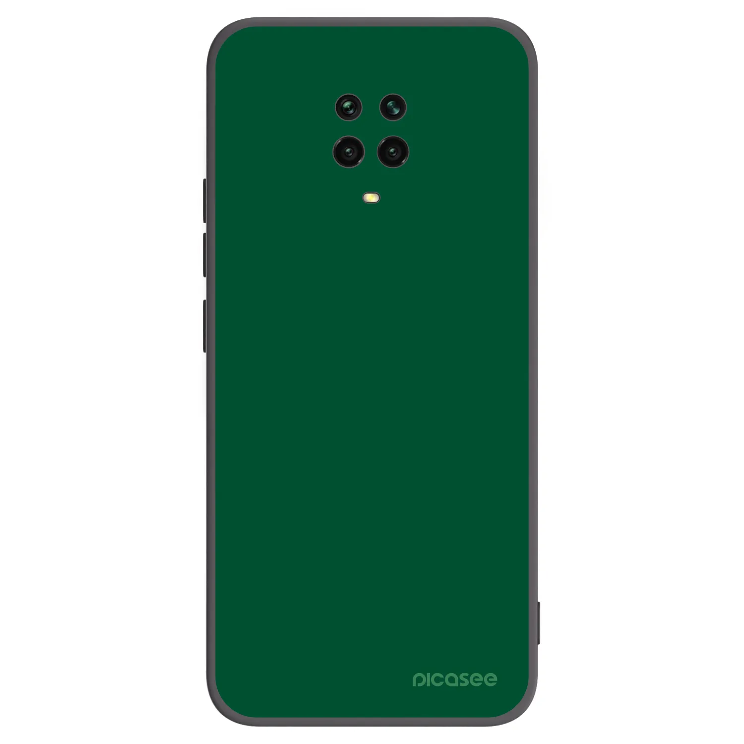 Picasee Μαύρη θήκη σιλικόνης για Xiaomi Redmi Note 9 Pro - Green Gleam