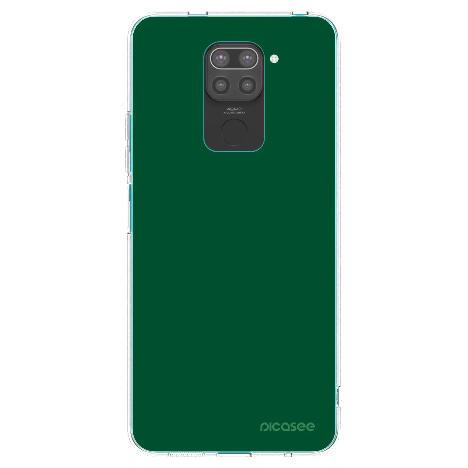 Picasee Μαύρη θήκη σιλικόνης για Xiaomi Redmi Note 9 - Green Gleam