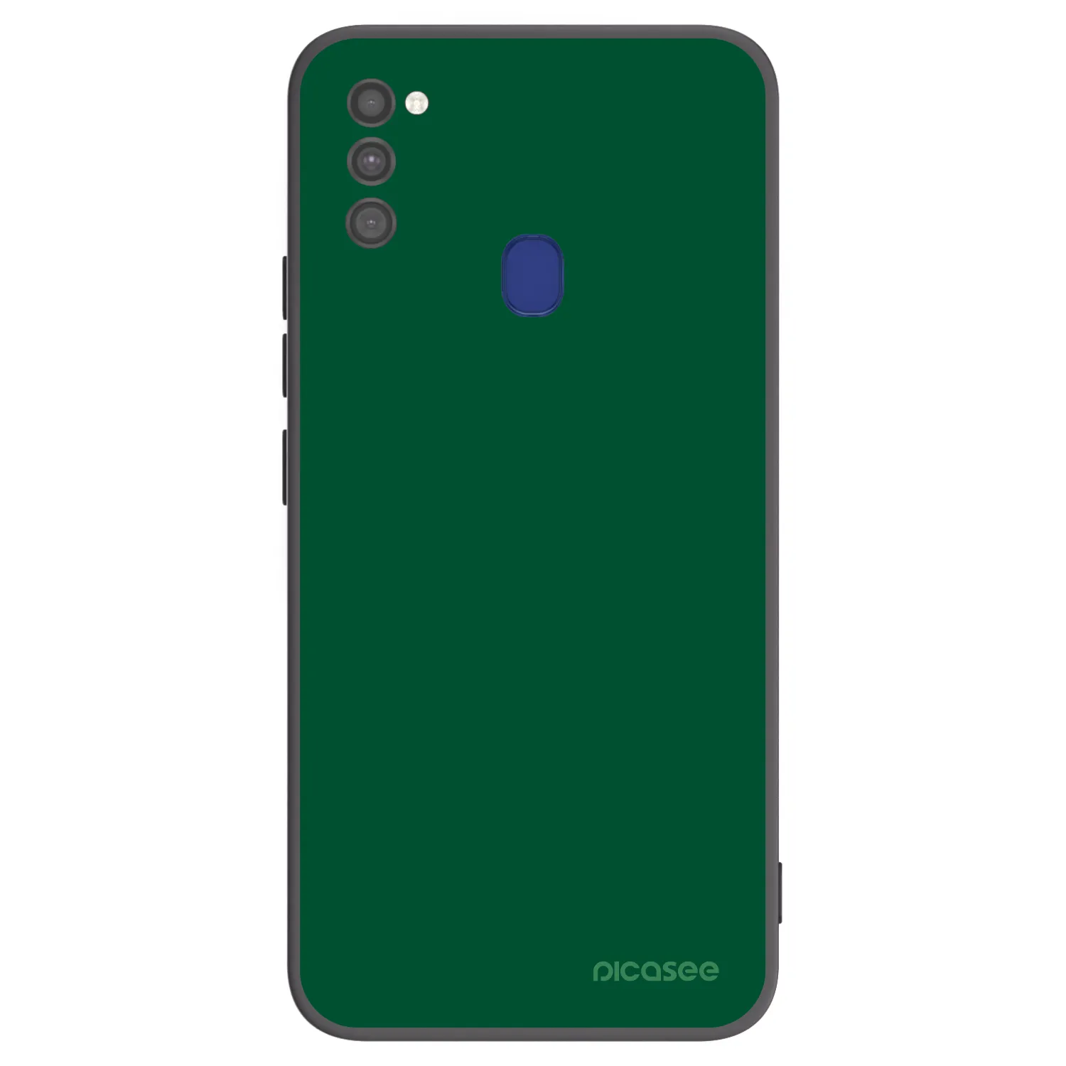 Picasee Μαύρη θήκη σιλικόνης για Samsung Galaxy M21 M215F - Green Gleam