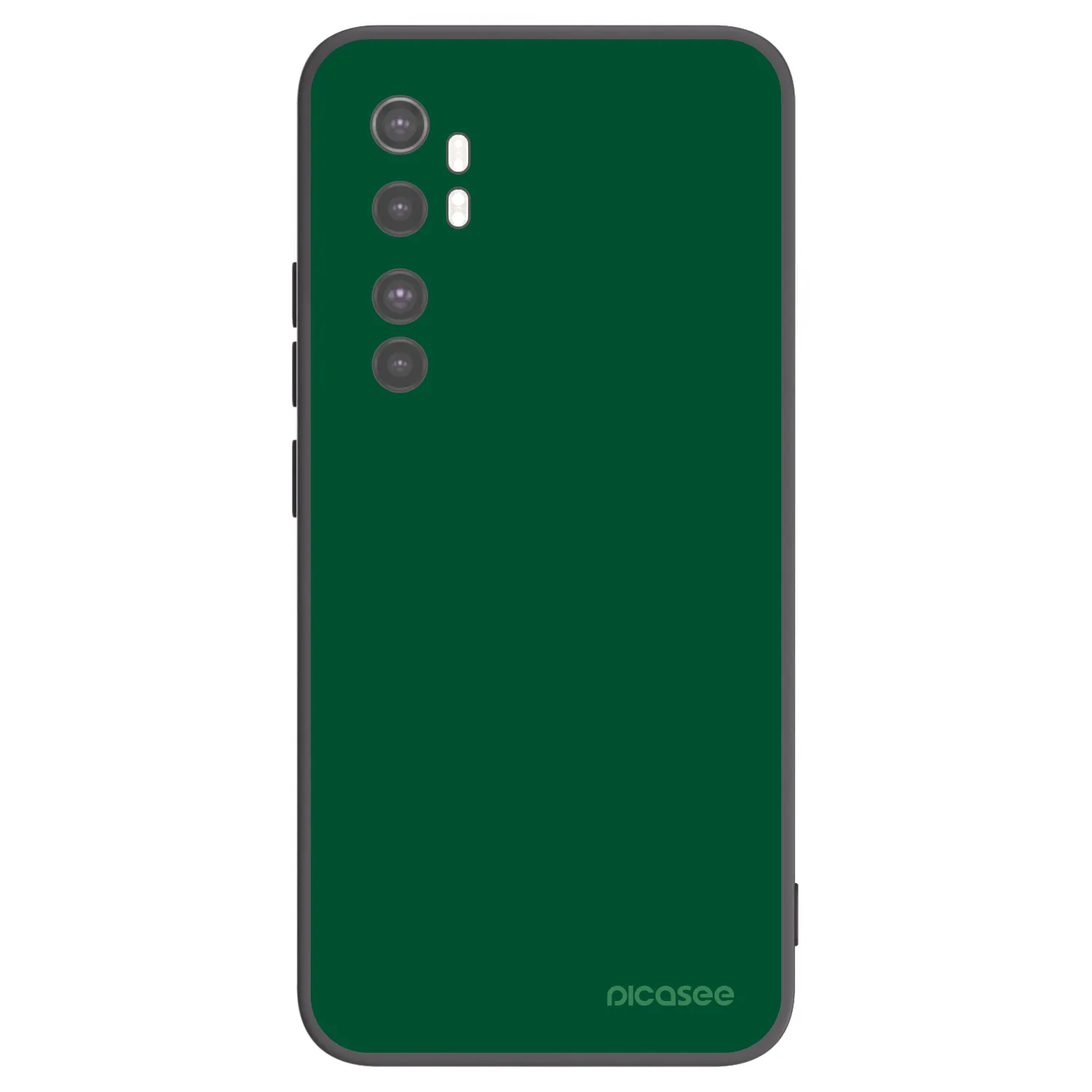 Picasee Μαύρη θήκη σιλικόνης για Xiaomi Mi Note 10 Lite - Green Gleam