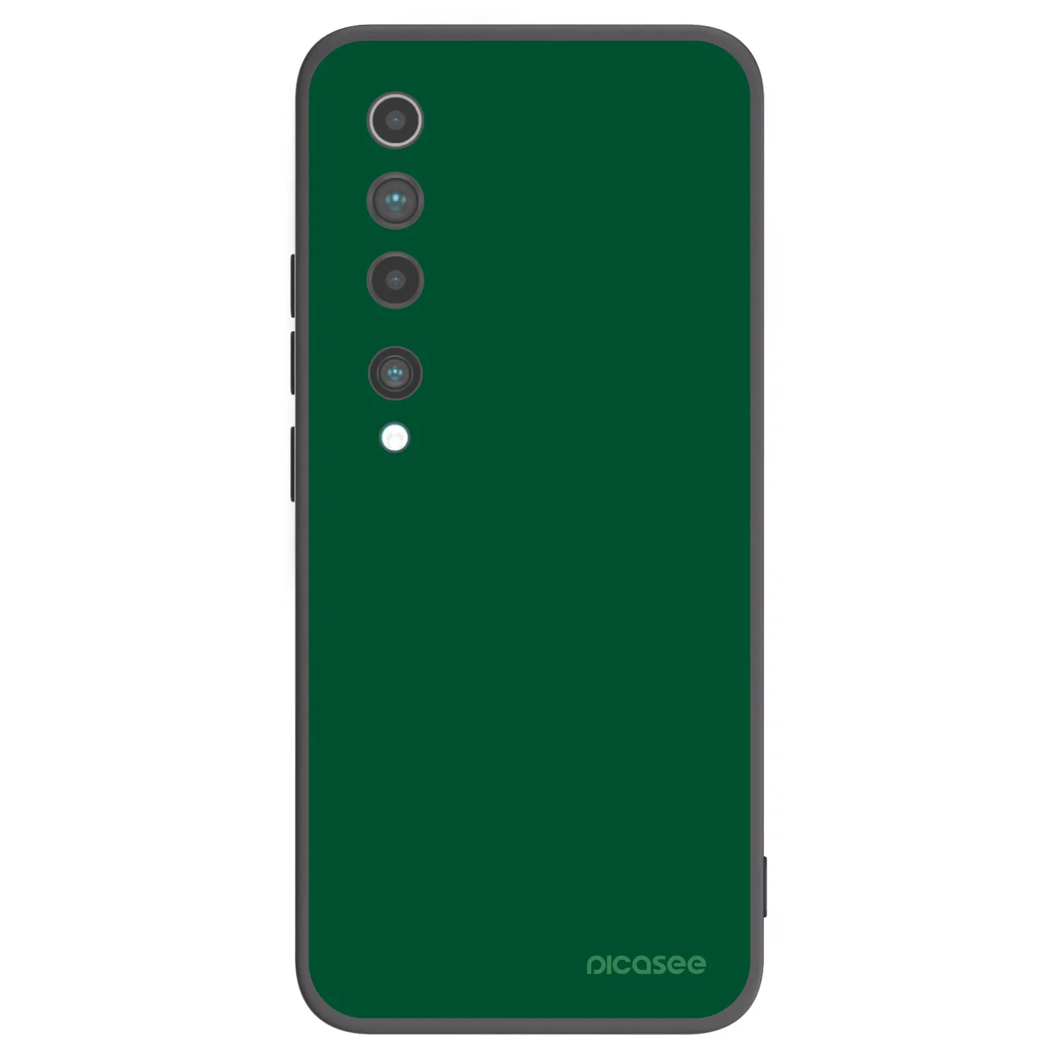 Picasee Μαύρη θήκη σιλικόνης για Xiaomi Mi 10 - Green Gleam