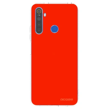 Picasee διαφανής θήκη σιλικόνης Realme 5 - Maranello Red