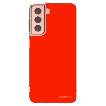Picasee διαφανής θήκη σιλικόνης Samsung Galaxy S21 5G G991B - Maranello Red