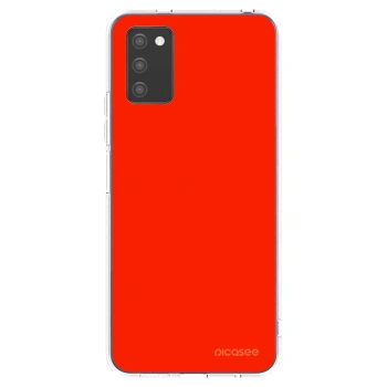 Picasee διαφανής θήκη σιλικόνης Samsung Galaxy A02s A025G - Maranello Red