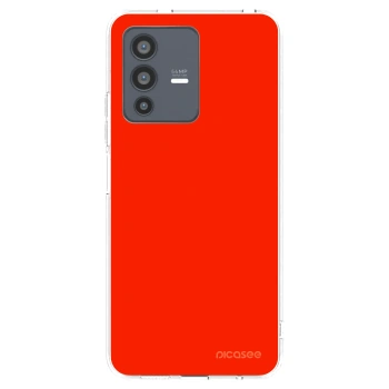 Picasee διαφανής θήκη σιλικόνης Vivo V23 5G - Maranello Red