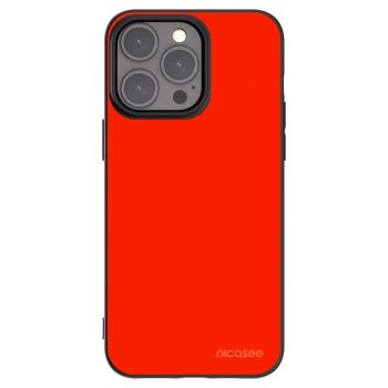 Picasee Μαύρη θήκη σιλικόνης για Apple iPhone 15 Pro Max - Maranello Red
