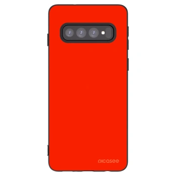 Picasee Μαύρη θήκη σιλικόνης για Samsung Galaxy S10 G973 - Maranello Red