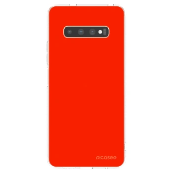 Picasee διαφανής θήκη σιλικόνης Samsung Galaxy S10 Plus G975 - Maranello Red