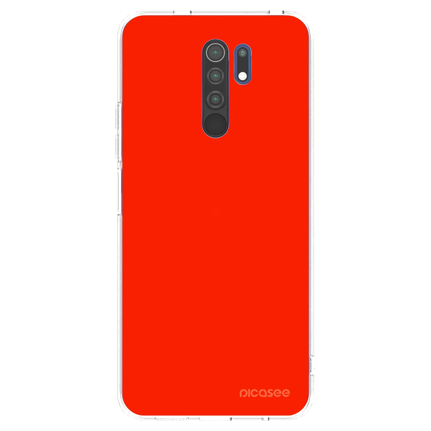 Picasee διαφανής θήκη σιλικόνης Xiaomi Redmi 9 - Maranello Red