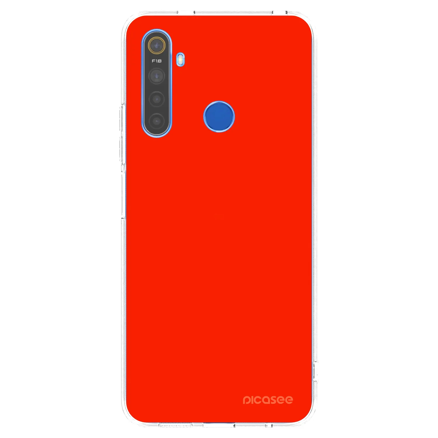 Picasee διαφανής θήκη σιλικόνης Realme 5 - Maranello Red