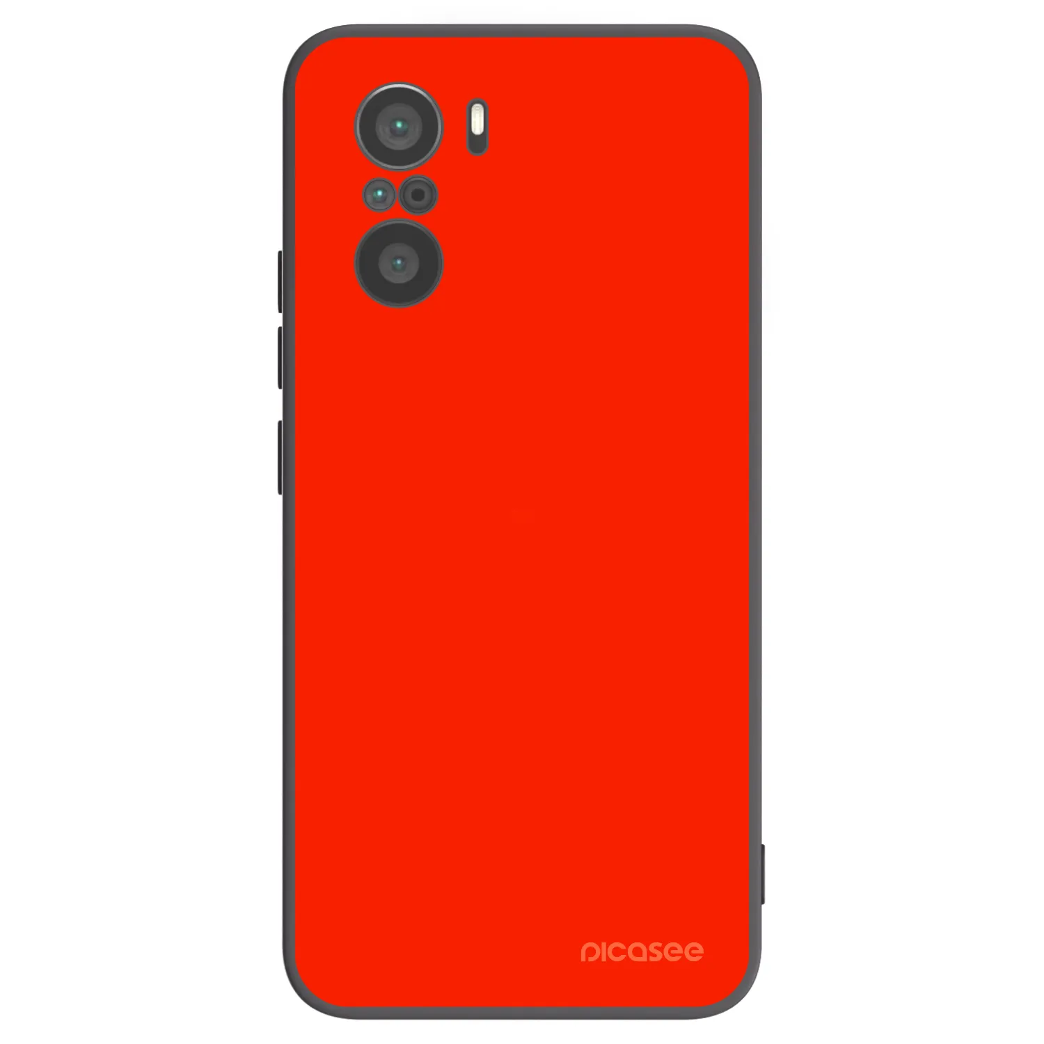 Picasee Μαύρη θήκη σιλικόνης για Xiaomi Poco F3 - Maranello Red