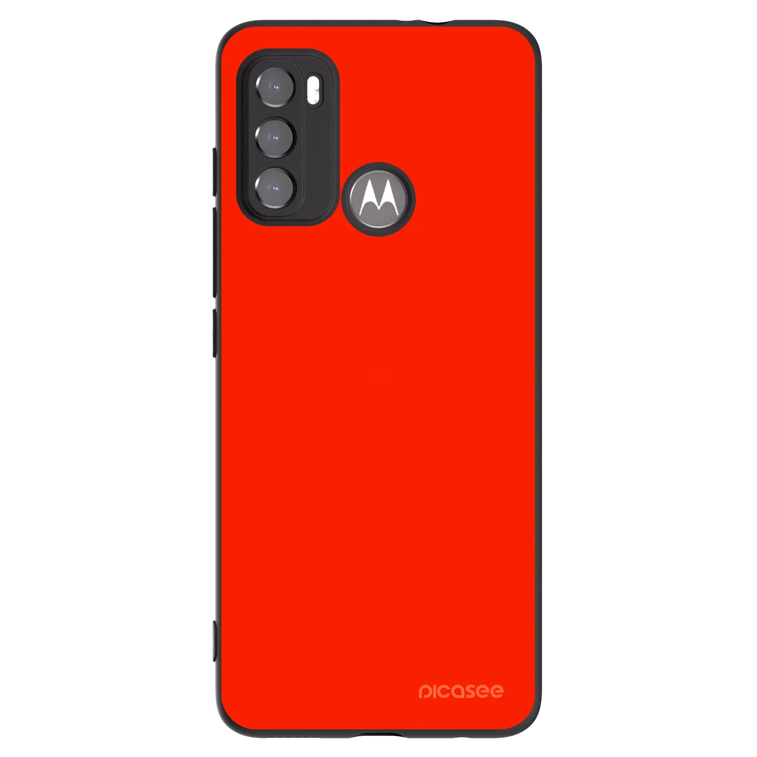 Picasee Μαύρη θήκη σιλικόνης για Motorola Moto G60 - Maranello Red