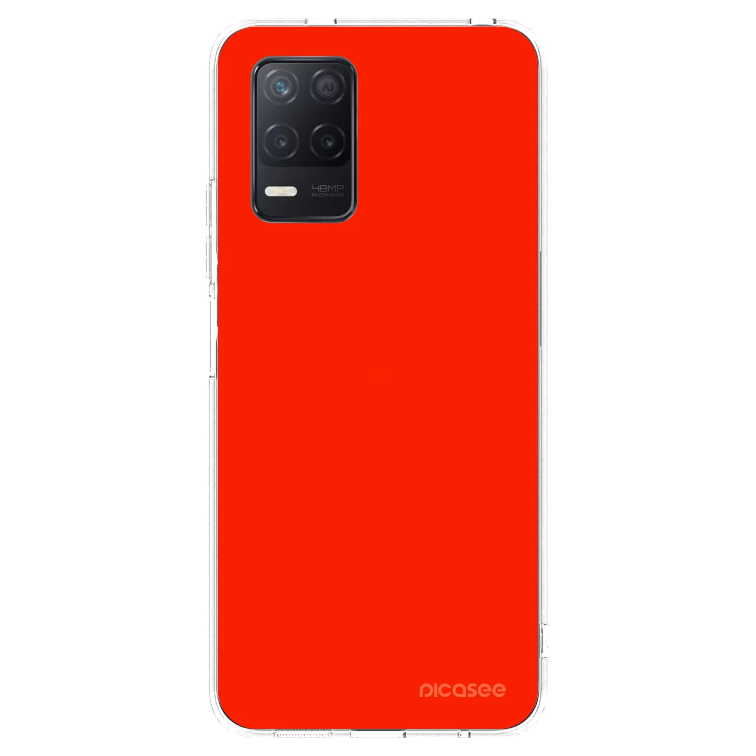 Picasee διαφανής θήκη σιλικόνης Realme 8 5G - Maranello Red