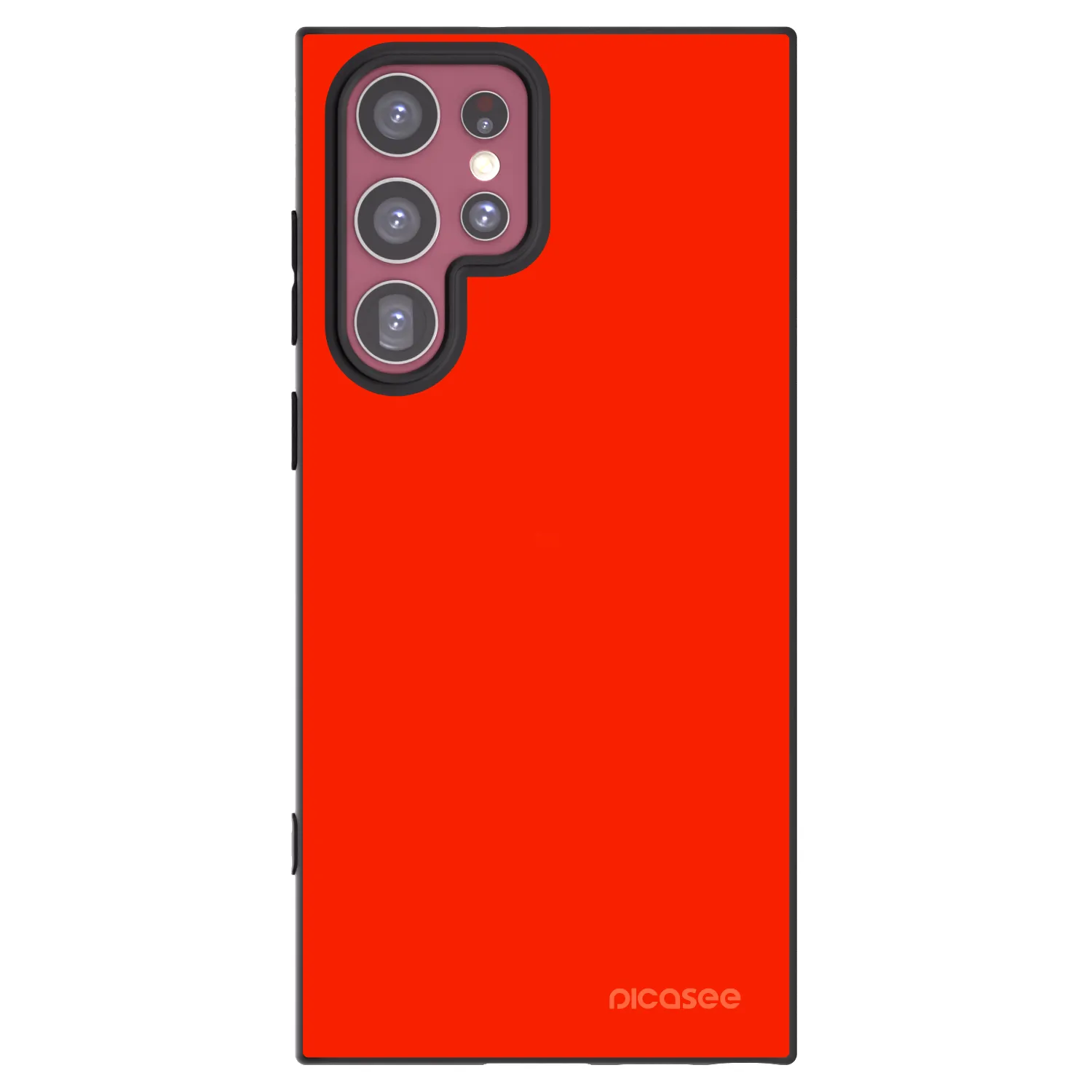 Picasee Μαύρη θήκη σιλικόνης για Samsung Galaxy S22 Ultra 5G - Maranello Red