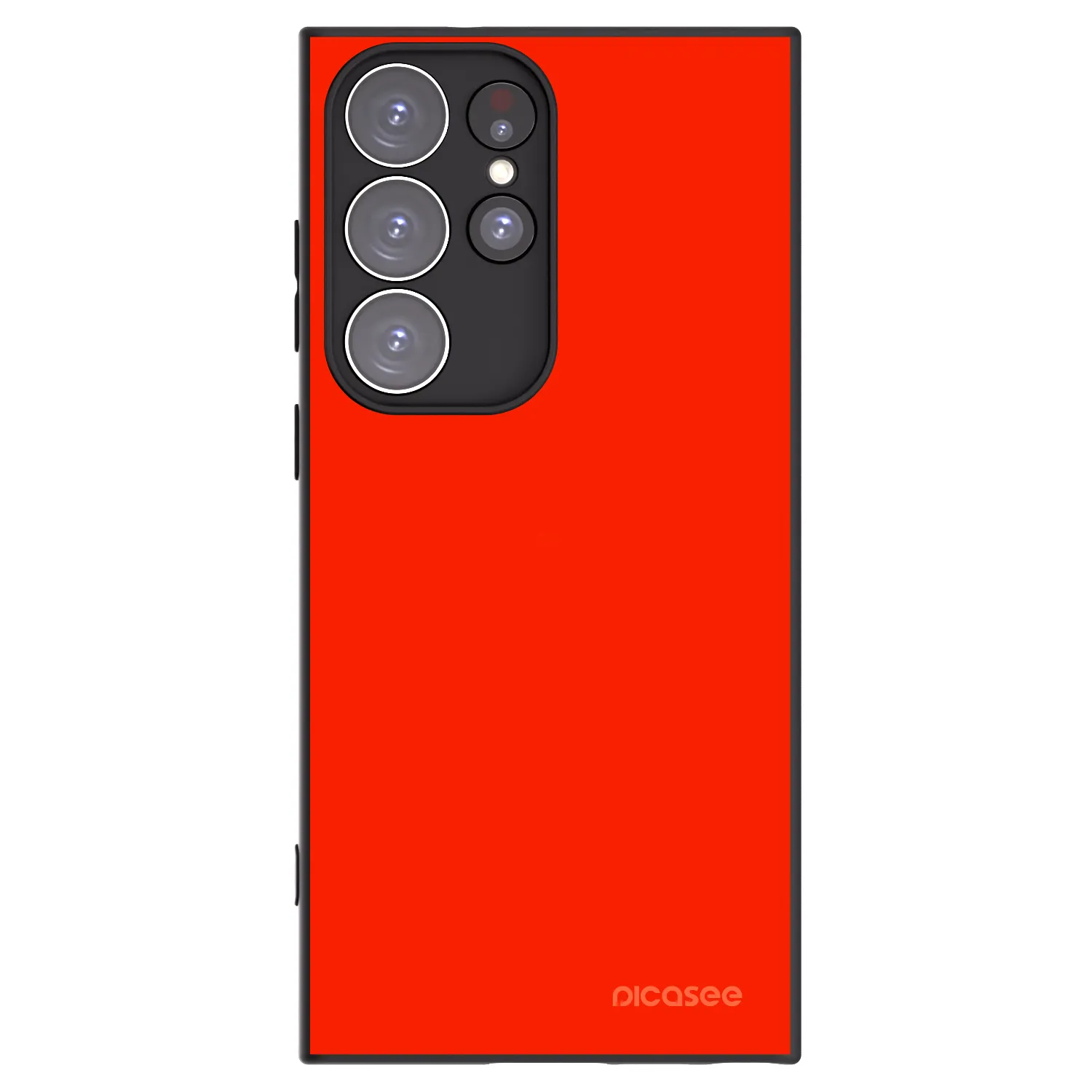 Picasee Μαύρη θήκη σιλικόνης για Samsung Galaxy S23 Ultra 5G - Maranello Red
