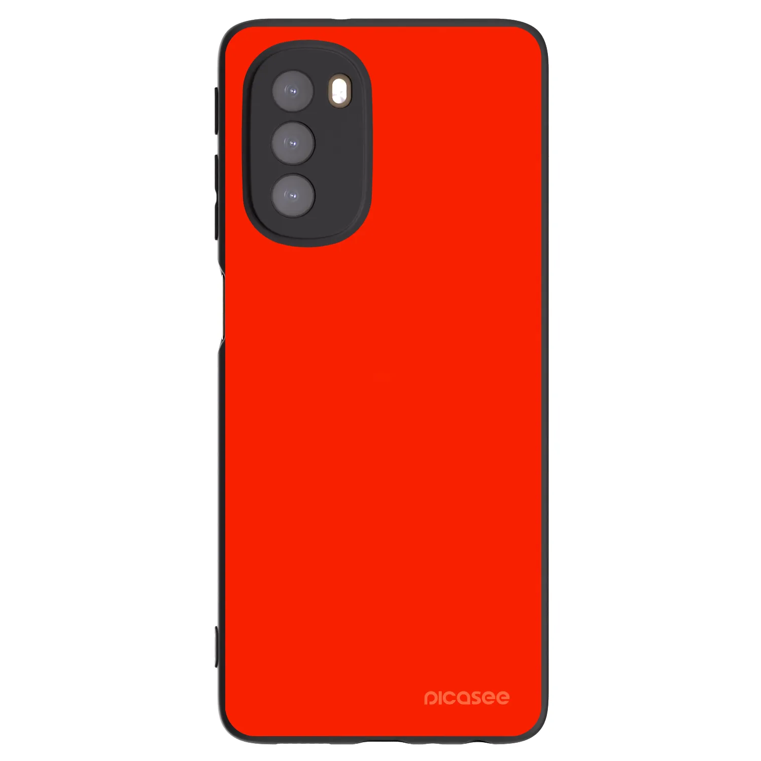 Picasee Μαύρη θήκη σιλικόνης για Motorola Moto G51 - Maranello Red