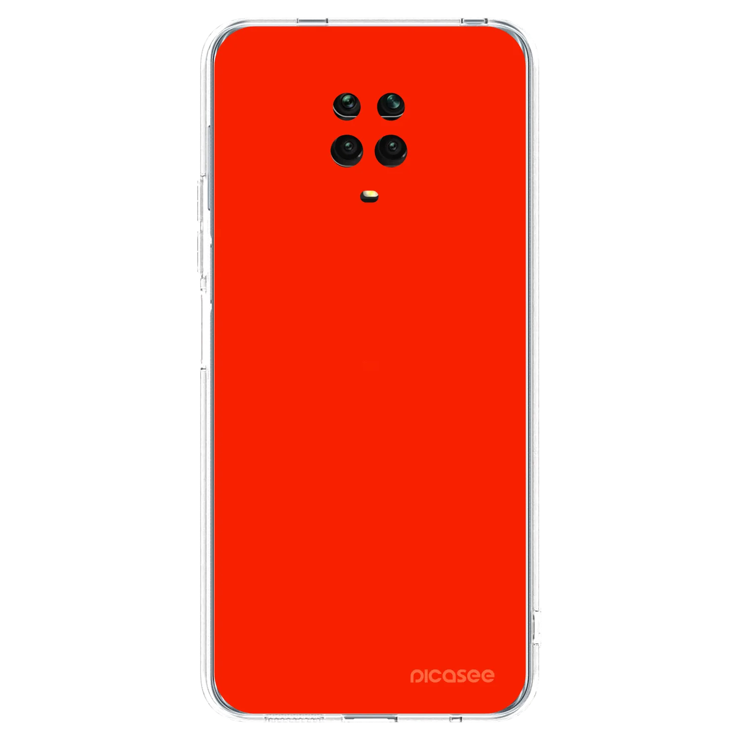 Picasee διαφανής θήκη σιλικόνης Xiaomi Redmi Note 9S - Maranello Red
