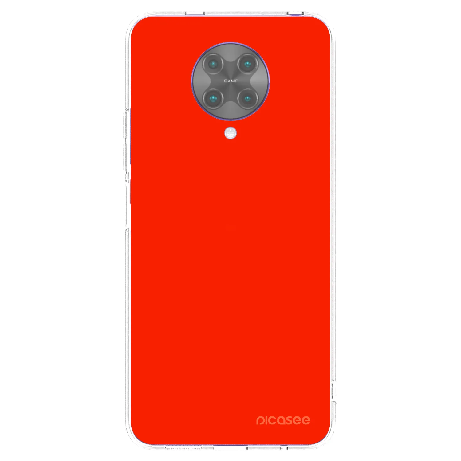 Picasee διαφανής θήκη σιλικόνης Xiaomi Poco F2 Pro - Maranello Red
