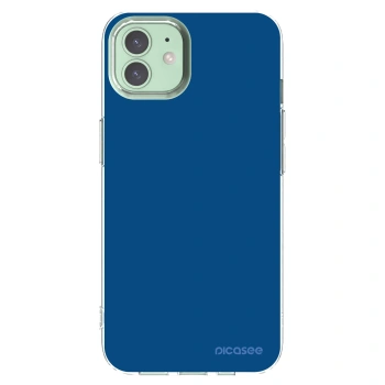 Picasee διαφανής θήκη σιλικόνης Apple iPhone 12 - Navy Blue