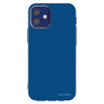 Picasee διαφανής θήκη σιλικόνης Apple iPhone 12 mini - Navy Blue