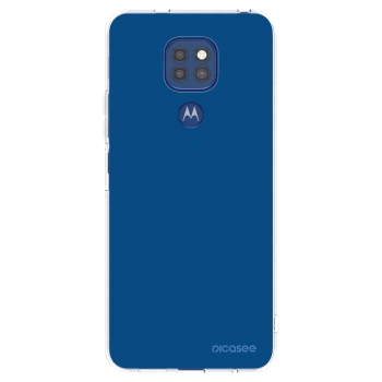 Picasee διαφανής θήκη σιλικόνης Motorola Moto G9 Play - Navy Blue