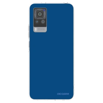 Picasee διαφανής θήκη σιλικόνης Vivo X60 Pro 5G - Navy Blue