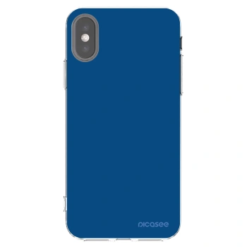 Picasee διαφανής θήκη σιλικόνης Apple iPhone X/XS - Navy Blue