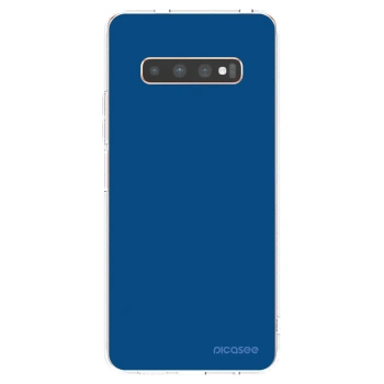 Picasee διαφανής θήκη σιλικόνης Samsung Galaxy S10 Plus G975 - Navy Blue