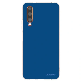 Picasee διαφανής θήκη σιλικόνης Huawei P30 - Navy Blue
