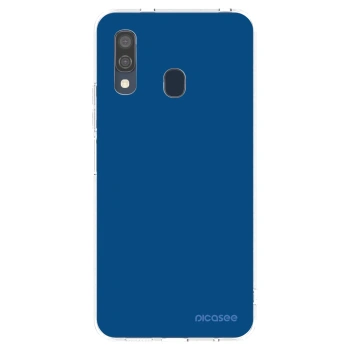 Picasee διαφανής θήκη σιλικόνης Samsung Galaxy A40 A405F - Navy Blue