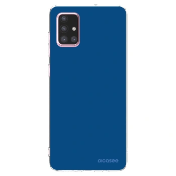 Picasee διαφανής θήκη σιλικόνης Samsung Galaxy A71 A715F - Navy Blue