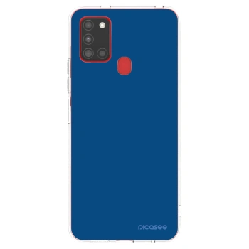 Picasee διαφανής θήκη σιλικόνης Samsung Galaxy A21s - Navy Blue