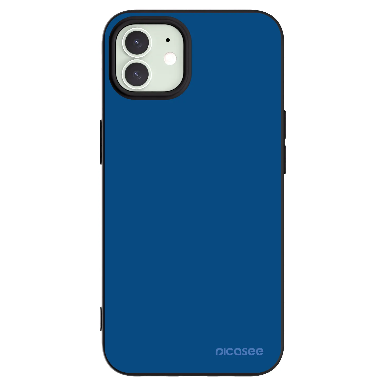 Picasee Μαύρη θήκη σιλικόνης για Apple iPhone 12 - Navy Blue