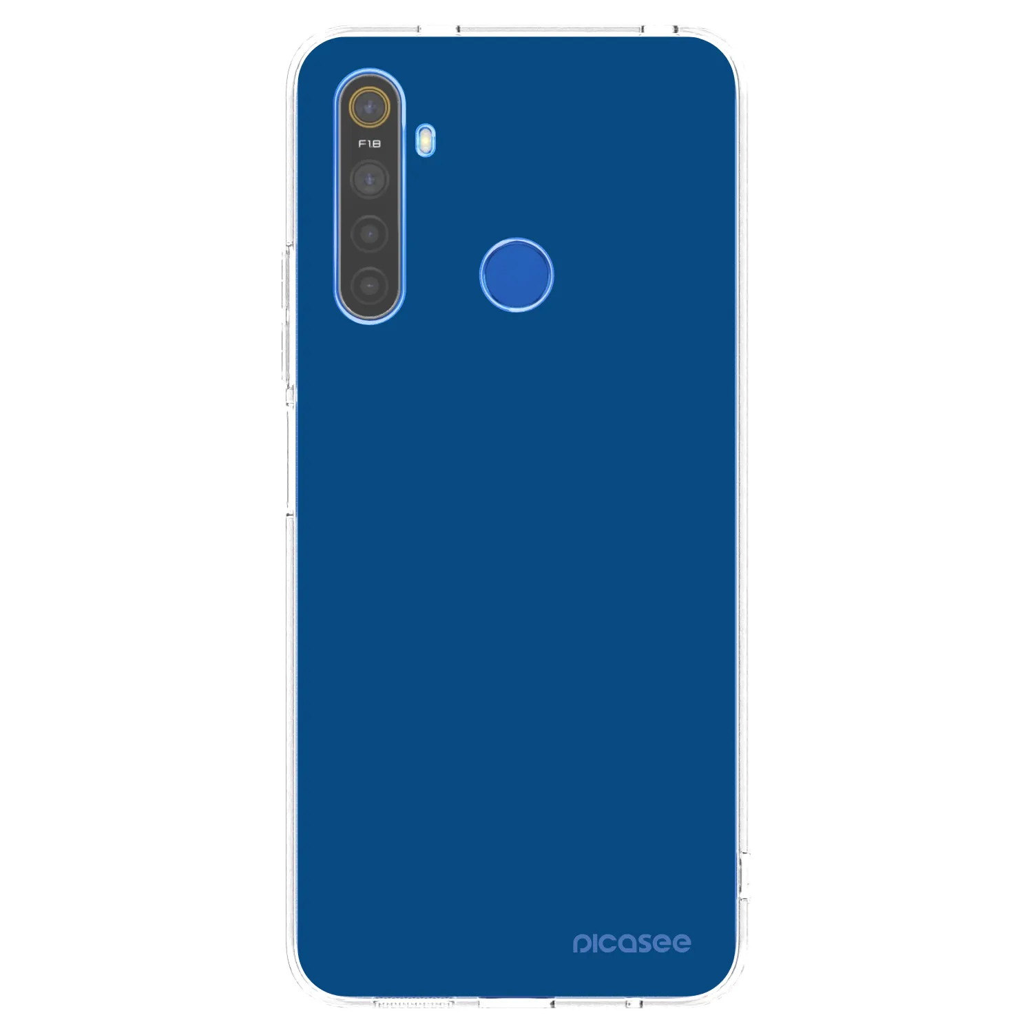 Picasee διαφανής θήκη σιλικόνης Realme 5 - Navy Blue