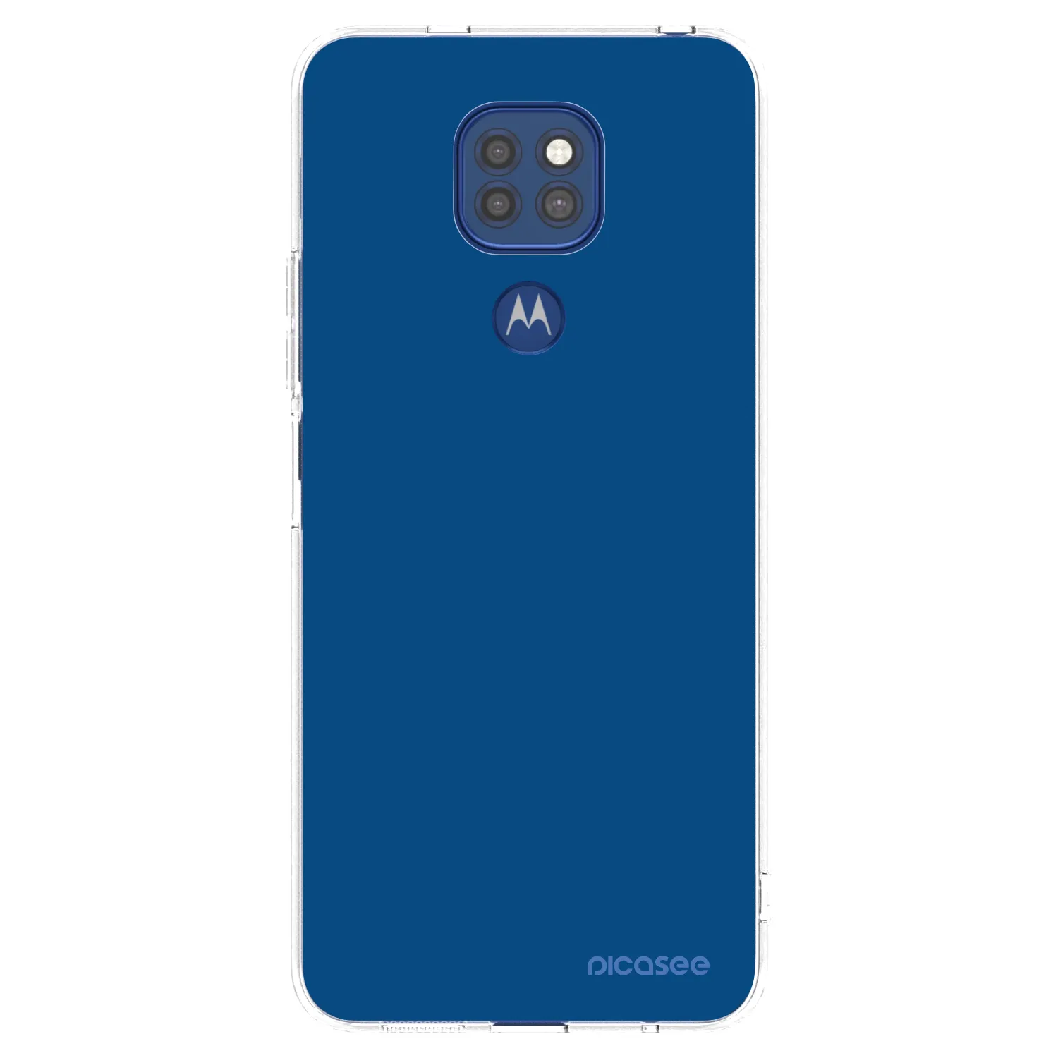 Picasee διαφανής θήκη σιλικόνης Motorola Moto G9 Play - Navy Blue