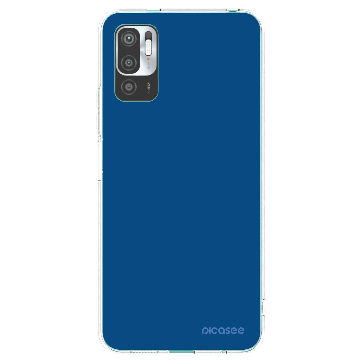 Picasee διαφανής θήκη σιλικόνης Xiaomi Redmi Note 10 5G - Navy Blue