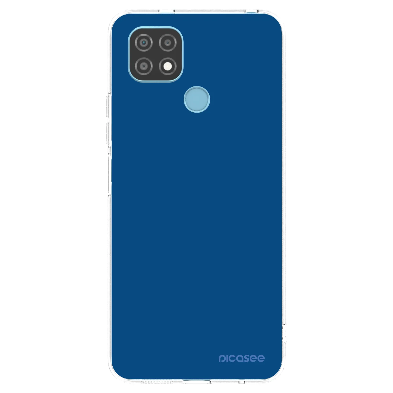 Picasee διαφανής θήκη σιλικόνης Realme C21 - Navy Blue